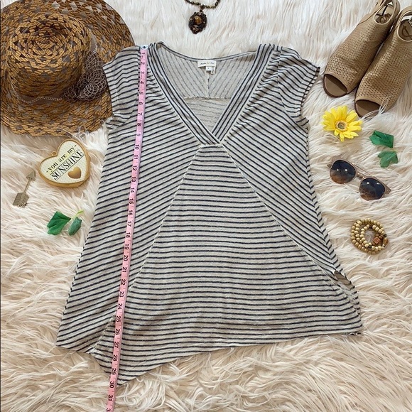 Anthropologie Meadow Rue striped linen top-h7 - Picture 6 of 8
